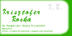 krisztofer roska business card